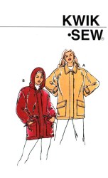 2580 Kwik Sew HOOD/  COLLAR LINED LIGHTWEIGHT POCKET JACKET PATTERN XS-XL UNCUT